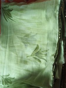 Elegant Green Printed Saree