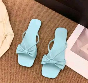 Cute Blue Bow Sandals