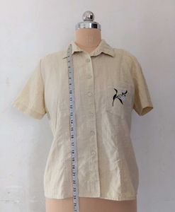 Floral Embroidered Button-Up