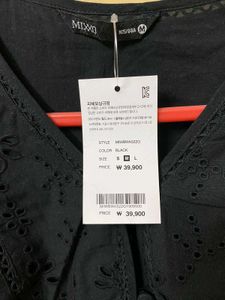 Black Schiffli Top