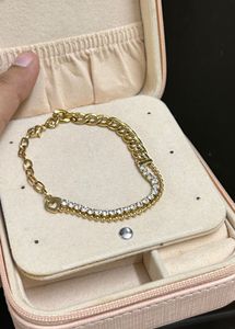Gold & Rhinestone Bracelet