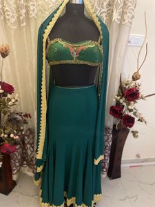 Elegant green fishcut  Lehenga Choli Set