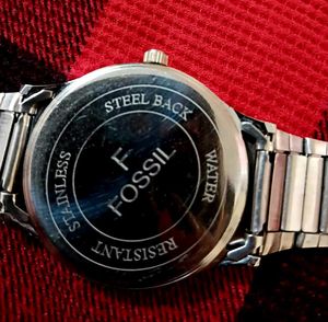 Fossil (Copy) Blue Dial Stainless Steel Watch