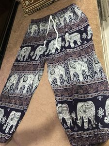 Elephant Printed Short Harem Pants
