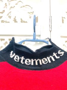 🎀Vetements Graphic Knit Sweater (