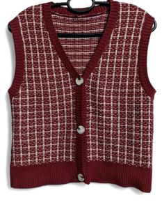 Burgundy Knit Vest