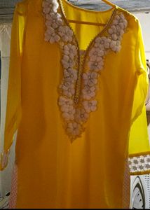 Yellow Beautiful Kurti