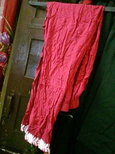Maroon Embroidered Kurta