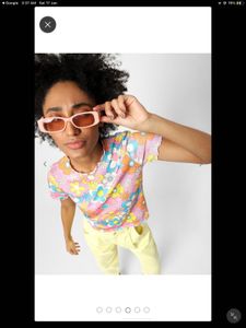 Floral Print Short Sleeve Top