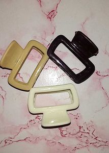 Trendy Hair Claw Clips - Set of 3