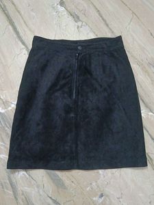 Black Suede Mini Skirt