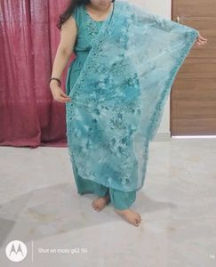 🔥 Sky Blue Plazo Suit 🔥