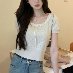 Cute Lace Trim Top