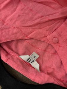 AND PINK TIERED A LINE DRESS