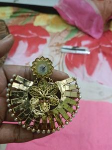 Vintage Style Statement Golden Earrings