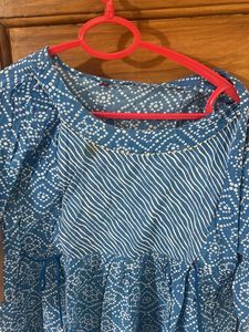 Blue Printed Kurti