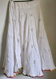 Pure Cotton Mirror Work Navratri Ghaghra
