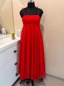 Red Anarkali Dress with Dupatta
