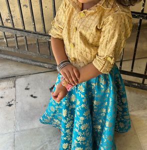 Girls' Ethnic Top &amp; Skirt Set