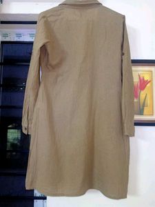 Anouk Women&#39;s Khaki Straight Fit Kurti