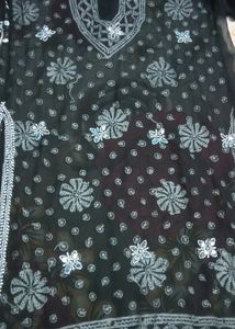 Chikankari Mirror Work Kurta With shameez