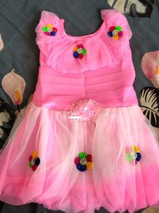 New Pink Flower Girl Dress 👗
