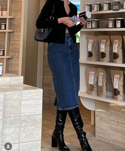Y2k Denim Midi Skirt