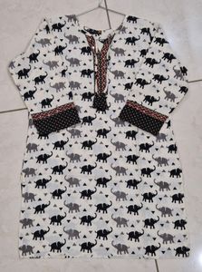 Elephant Print Kurta