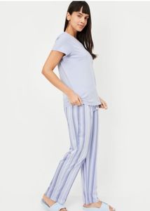 Woman XL Striped Pajama Set