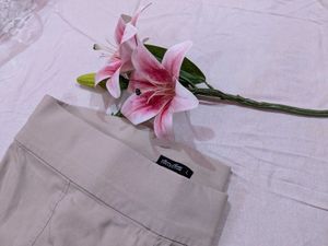 Beige Casual Pants