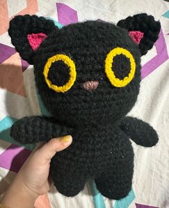 Crochet Black Cat Plush