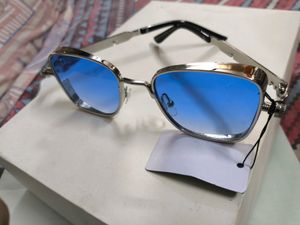 Metal Sunglasses🕶️ Squared Retro Sky Blue Aviator