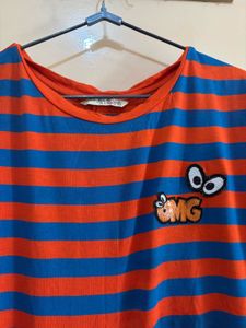 Red Blue Colour Top