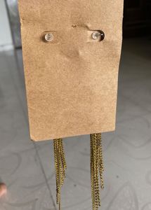 Long Golden Chain Drop Earrings – New