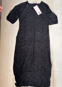 LIBAS Black Emblished Kurta