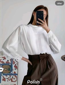 New With Tag Korean Satin Aesthetic Cute Blouson