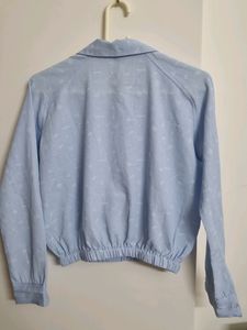 Rio ICE Blue Colour Crop Shirt