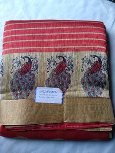 Satin Pattu Peacock Saree