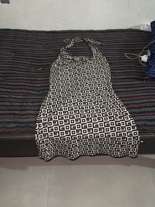 Patterned Halter Dress