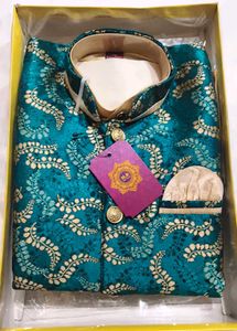 Elegant  bottle Green Floral Kurta Set