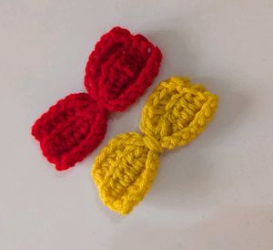 Crochet Bow Clips - New