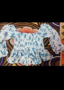 sky Blue Crop Top