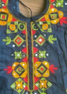 A Beautiful Blue Kurta Pant  And Dupatta Set