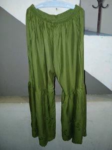 Green Embroidered Bell Bottom Sharara