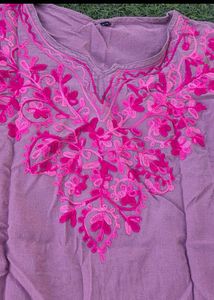 Embroidered Floral Tunic Top
