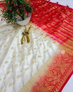 Laal Paad Bengali Saree 1
