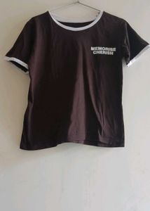 Brown Ringer Tee