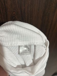 White High Neck Top