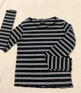 Fit Black Lineing Top
