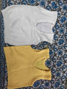 Cute Baby Vests - Set  handmade 2-4 years